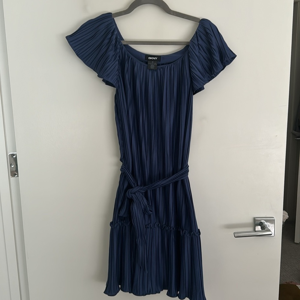 Slate Blue Polyester DKNY Dress Sz 10